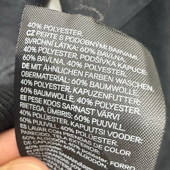 Divided by H&M Black Hoodie Sweatshirt Size L Unisex Pullover Streetwear Grunge - Picture 6 of 7